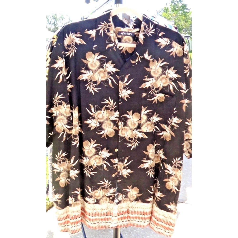 Men's Shirt XL Button-Down Puritan Hawaiian NEW #052